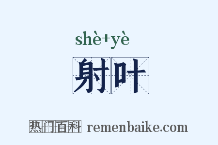 射叶是什么意思的图片